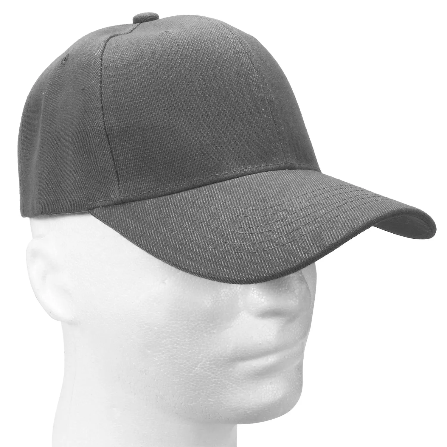 12-Pack Baseball Dad Cap Velcro Strap Adjustable Size - Dark Gray