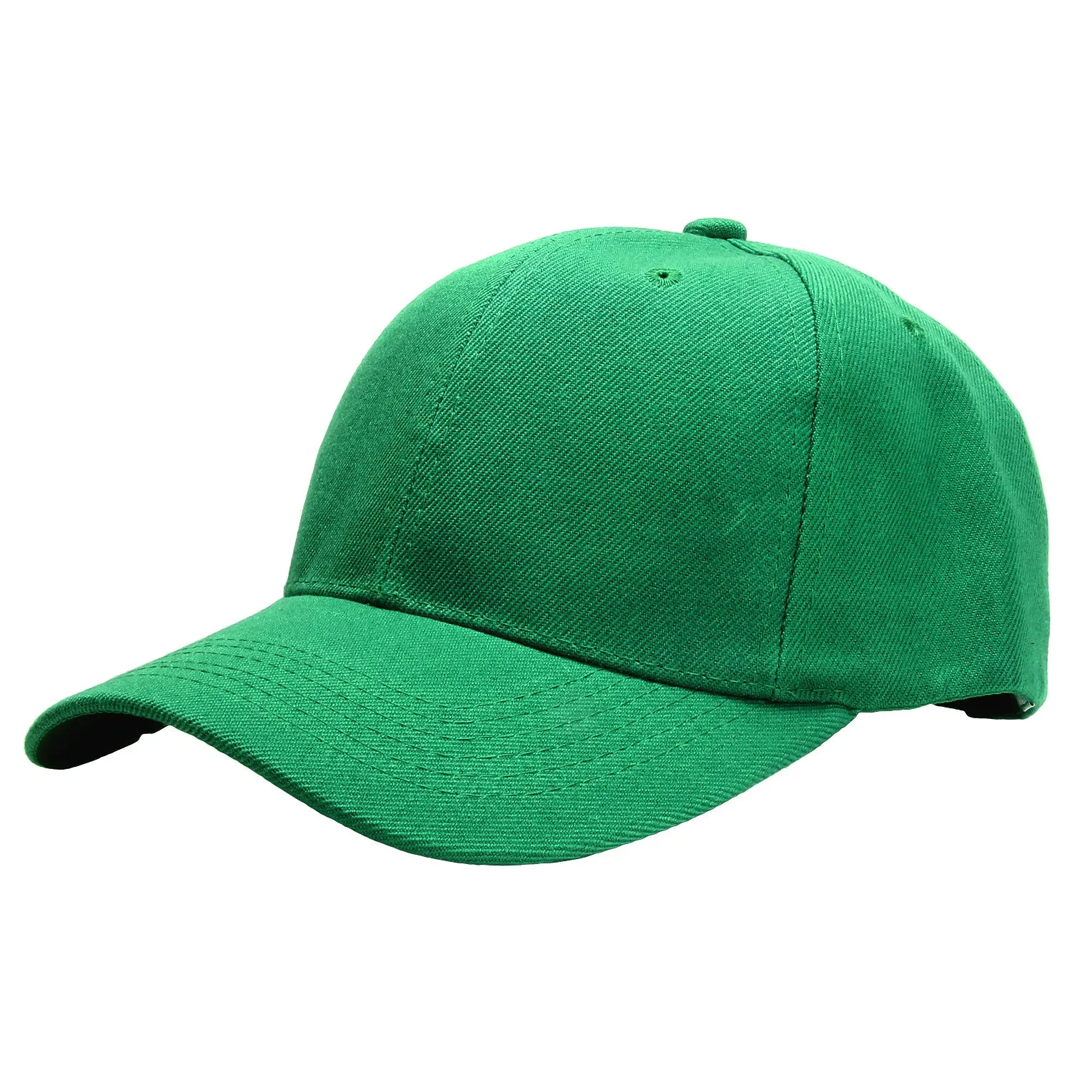 144-Pack Baseball Dad Cap Velcro Strap Adjustable Size - Kelly Green