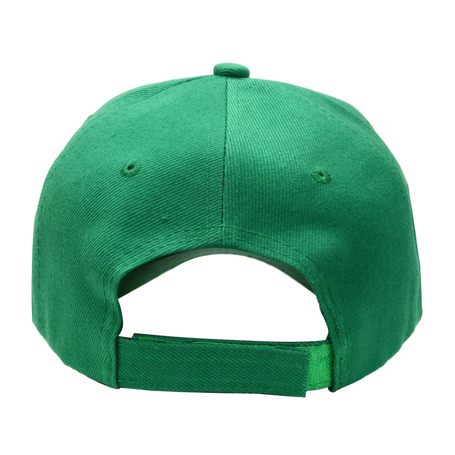 144-Pack Baseball Dad Cap Velcro Strap Adjustable Size - Kelly Green