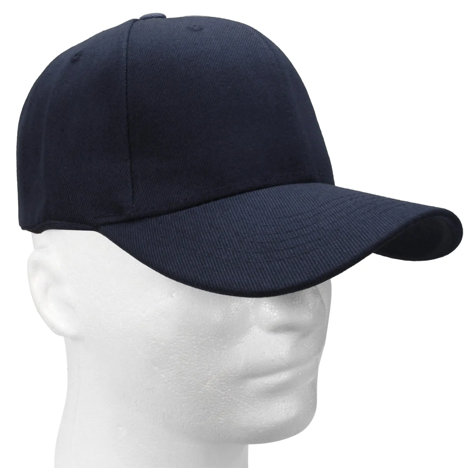 144-Pack Baseball Dad Cap Velcro Strap Adjustable Size - Navy