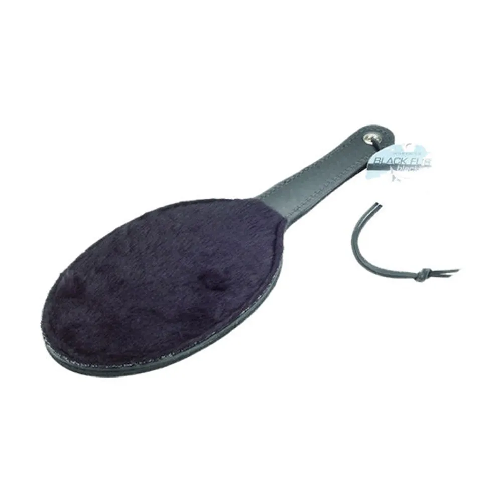 16in Ping Pong Paddle W/Black Faux Fur