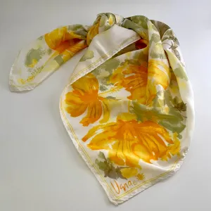 1960s Vera Ladybug Logo Floral Scarf