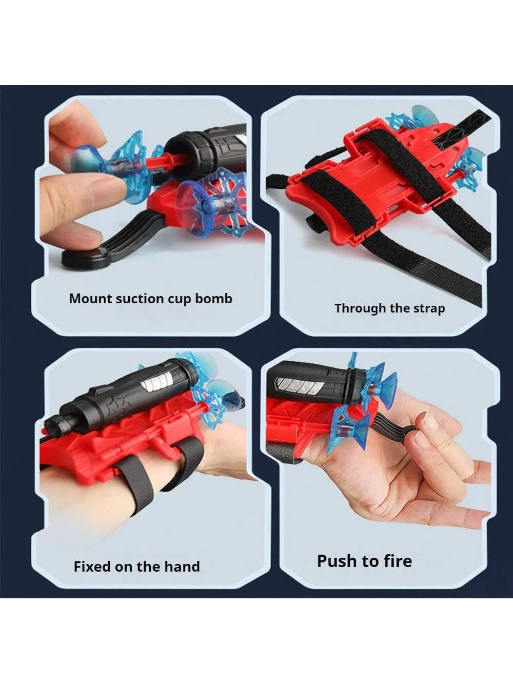 1pc Complete Set Spider Silk Launcher  Themed Web Shooting Gloves Advanced Technology Toy Soft Dart Gun Gift, Random Color & Style