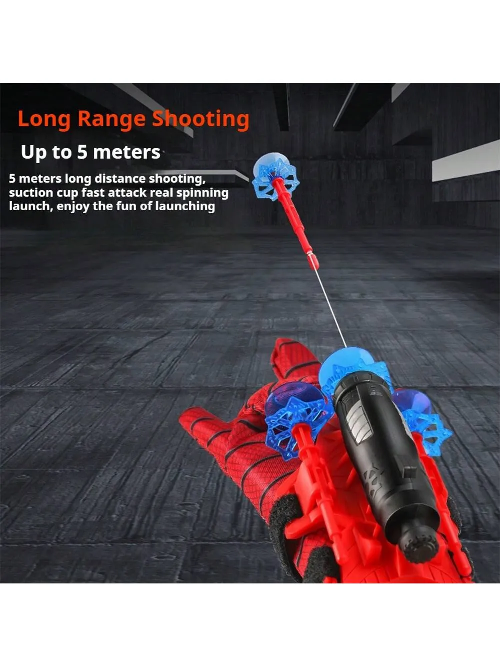 1pc Complete Set Spider Silk Launcher  Themed Web Shooting Gloves Advanced Technology Toy Soft Dart Gun Gift, Random Color & Style