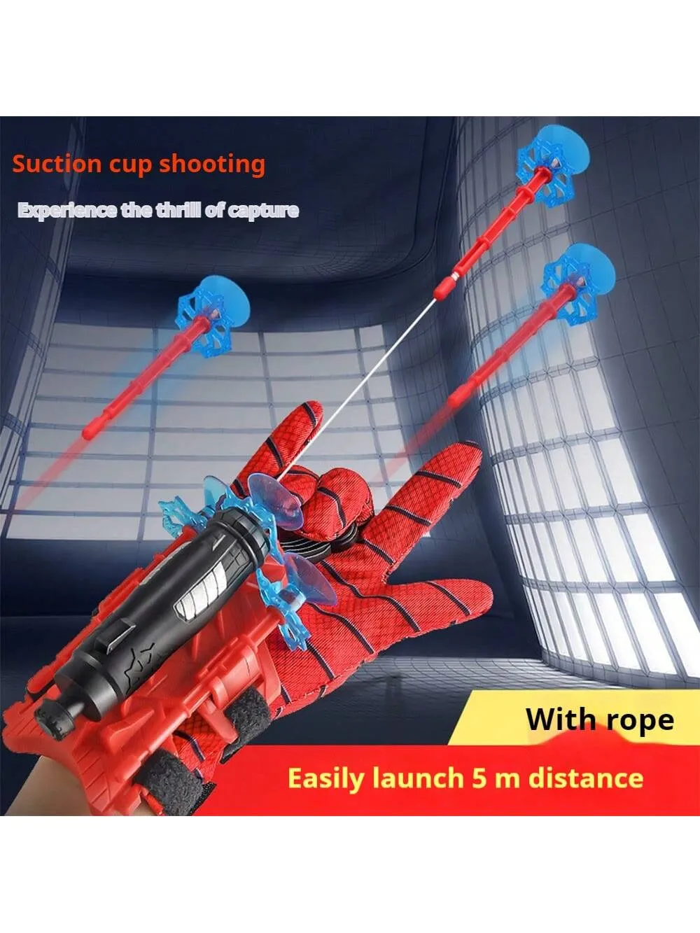 1pc Complete Set Spider Silk Launcher  Themed Web Shooting Gloves Advanced Technology Toy Soft Dart Gun Gift, Random Color & Style