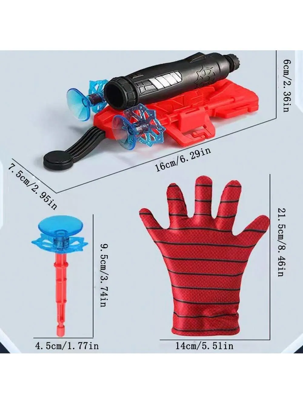 1pc Complete Set Spider Silk Launcher  Themed Web Shooting Gloves Advanced Technology Toy Soft Dart Gun Gift, Random Color & Style