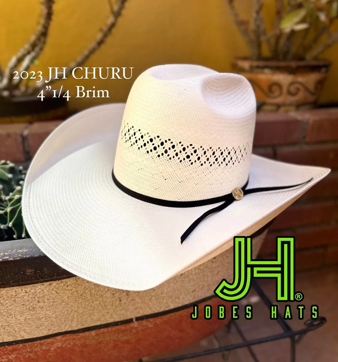 2023 Jobes Hats Straw Hat “CHURU” 4” Brim (Comes open and flat)