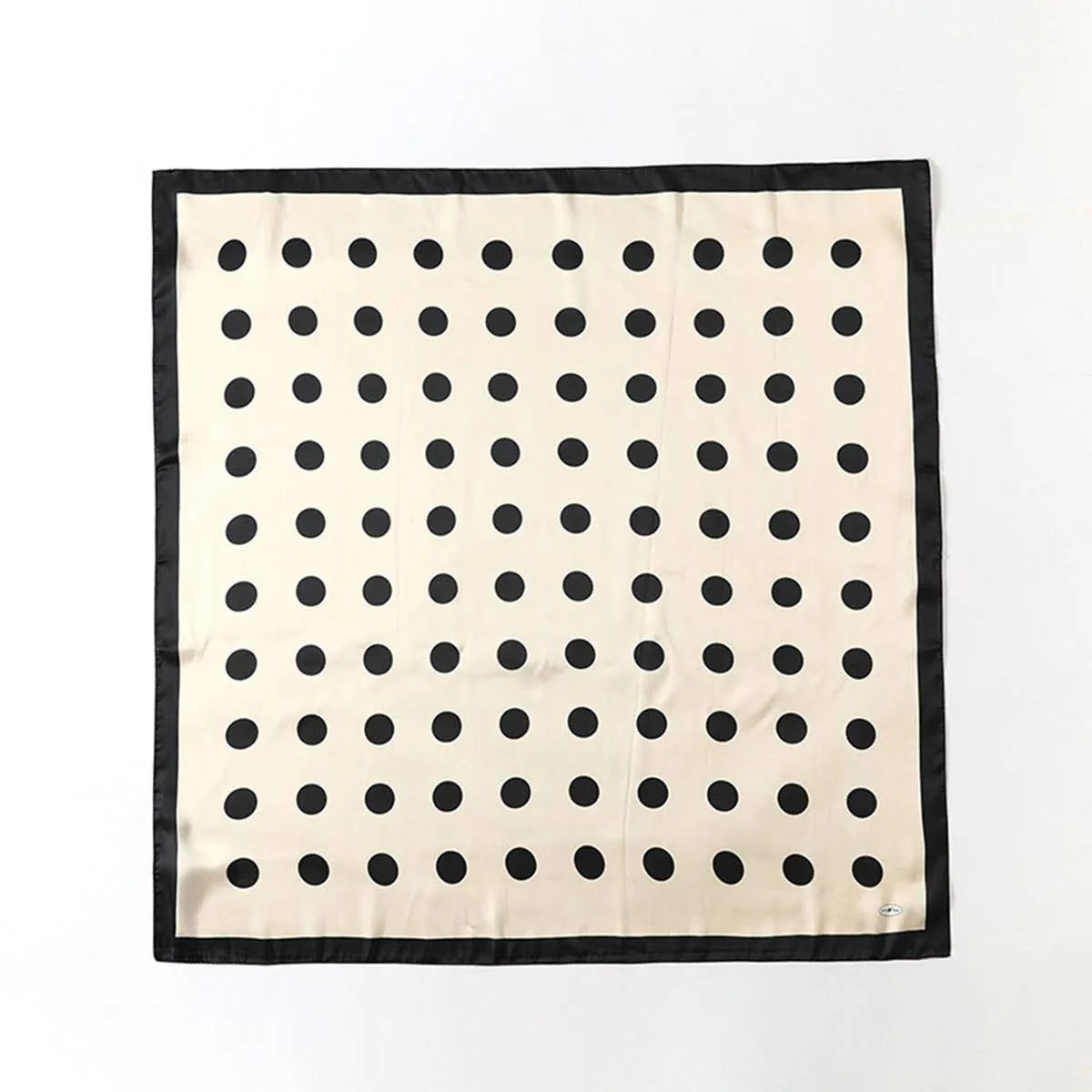 Accity | POLKA DOTS SQUARE NECK SCARF: Beige