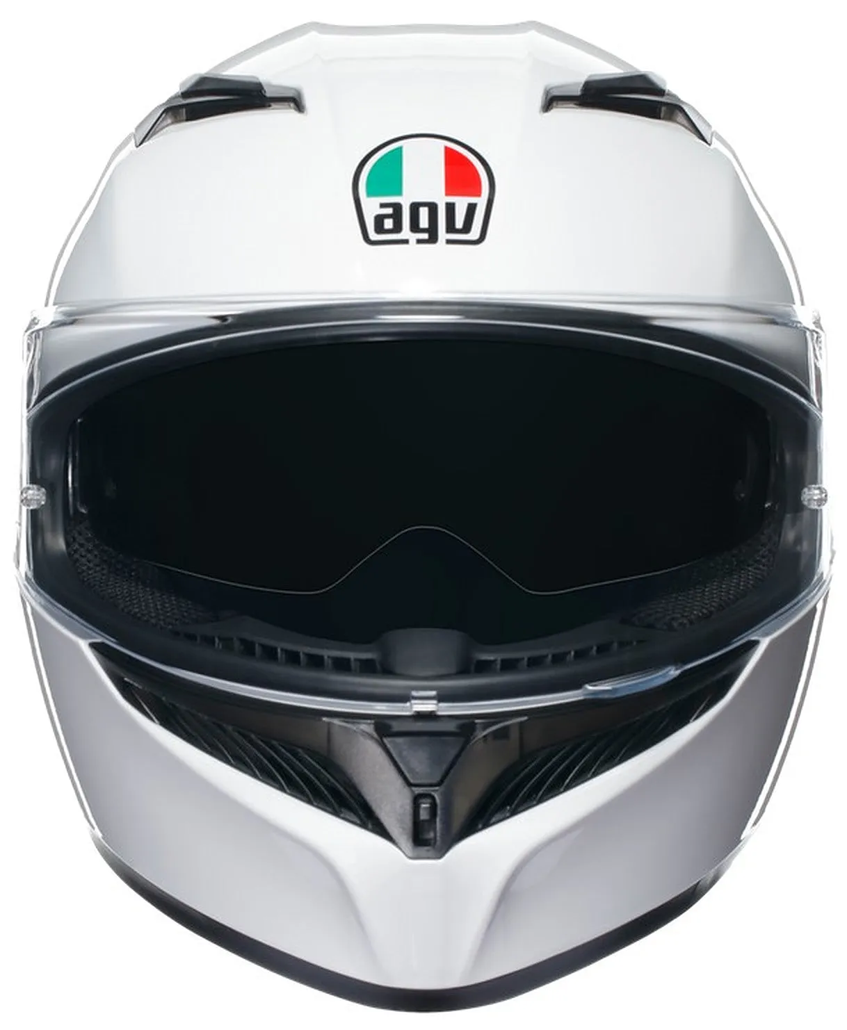 AGV K3 E2206 Full Face Motorcycle Helmet - Solid Seta White