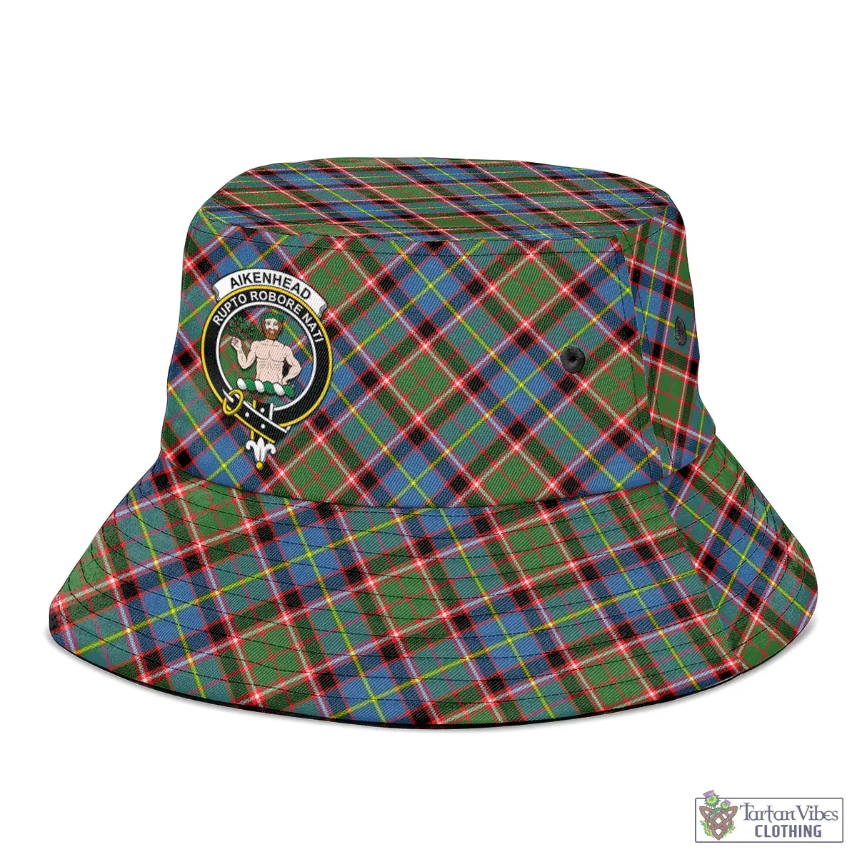 Aikenhead Tartan Bucket Hat with Family Crest