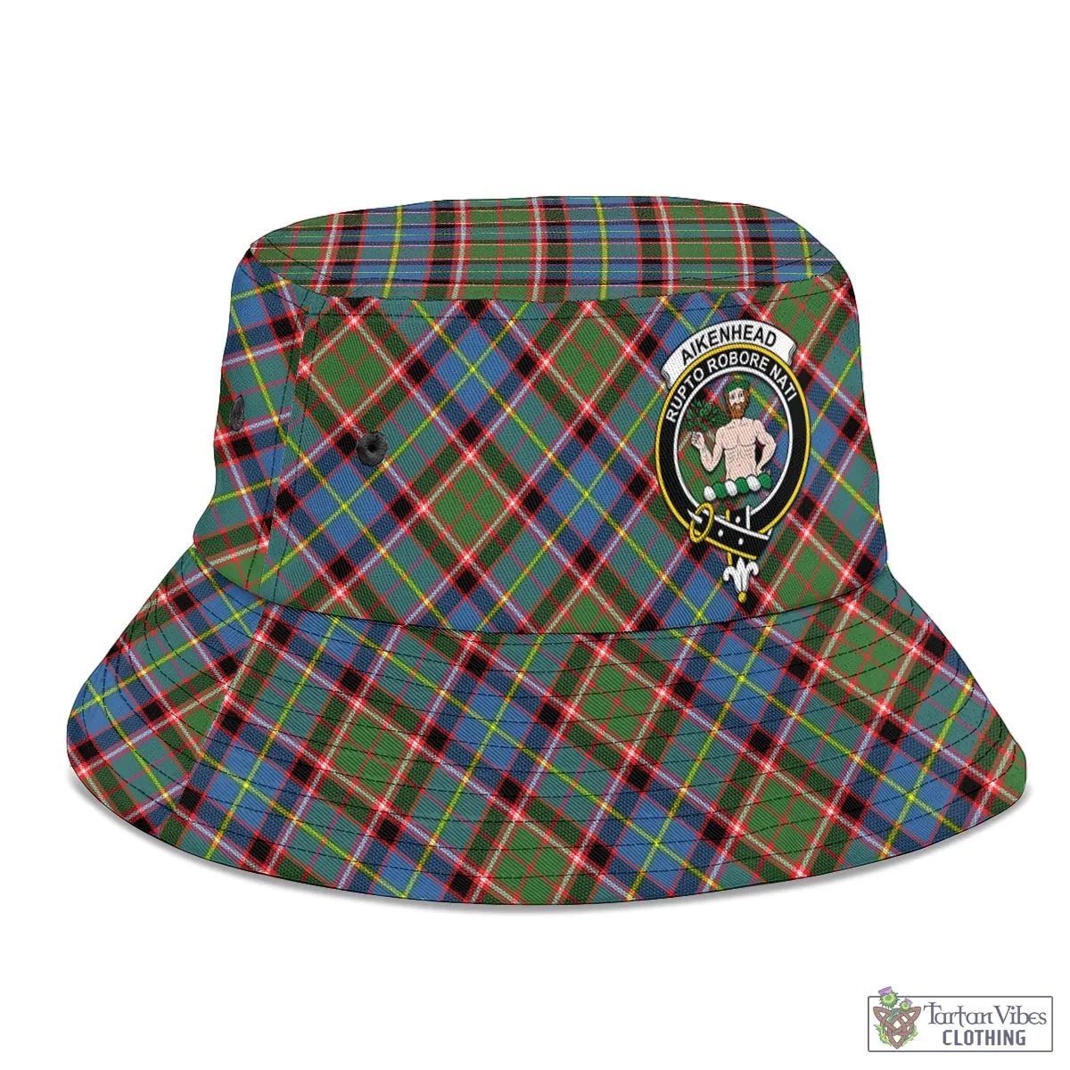 Aikenhead Tartan Bucket Hat with Family Crest