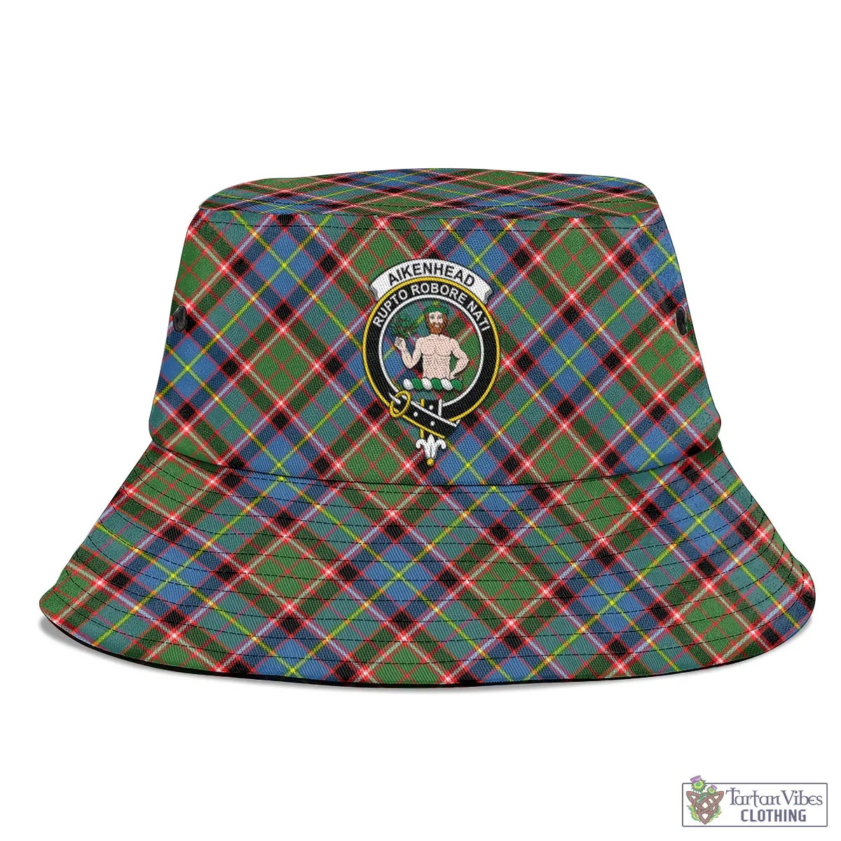 Aikenhead Tartan Bucket Hat with Family Crest