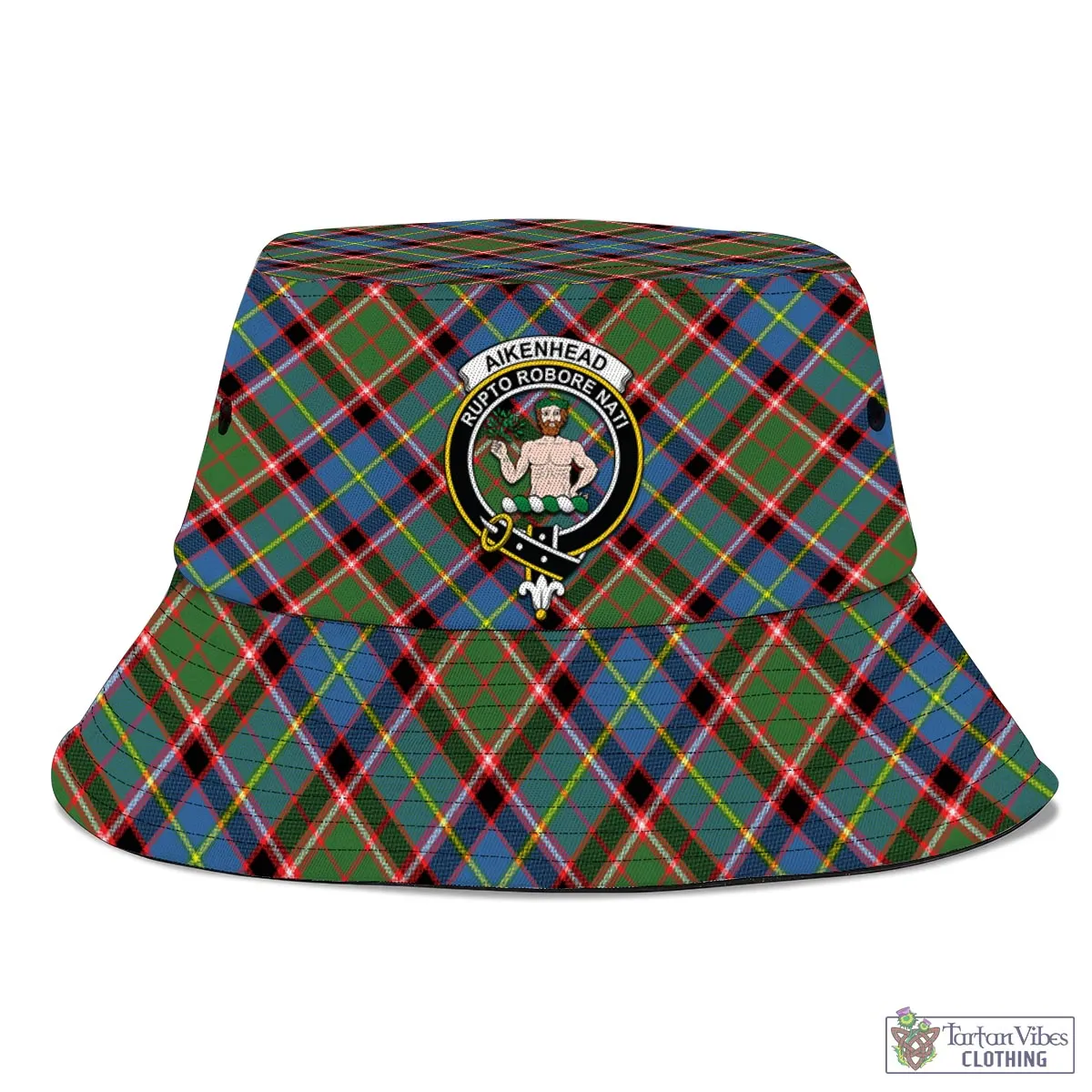 Aikenhead Tartan Bucket Hat with Family Crest