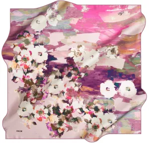 Aker Floral Square Silk Scarf  Ciara