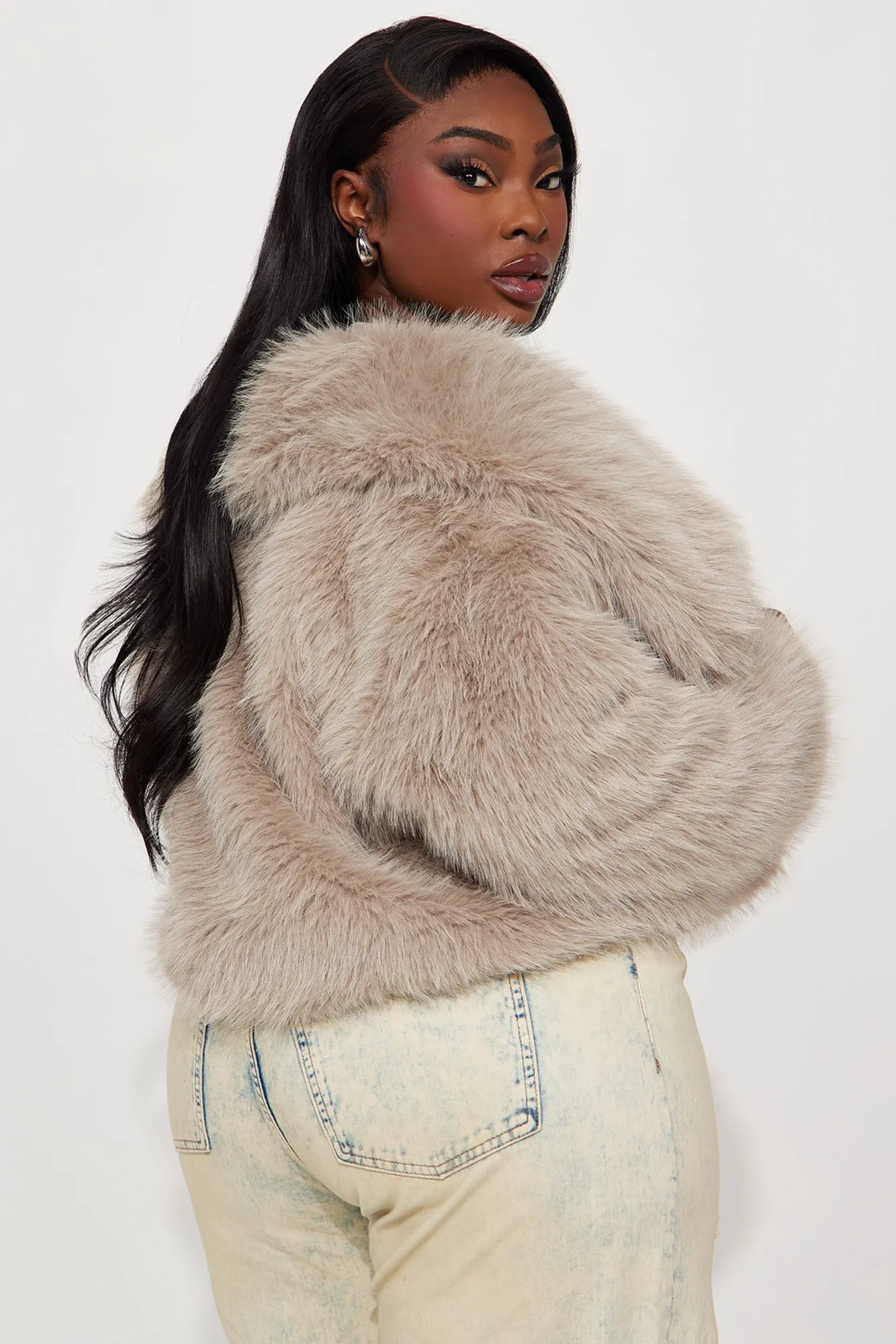 Already Chose Faux Fur Jacket - Grey