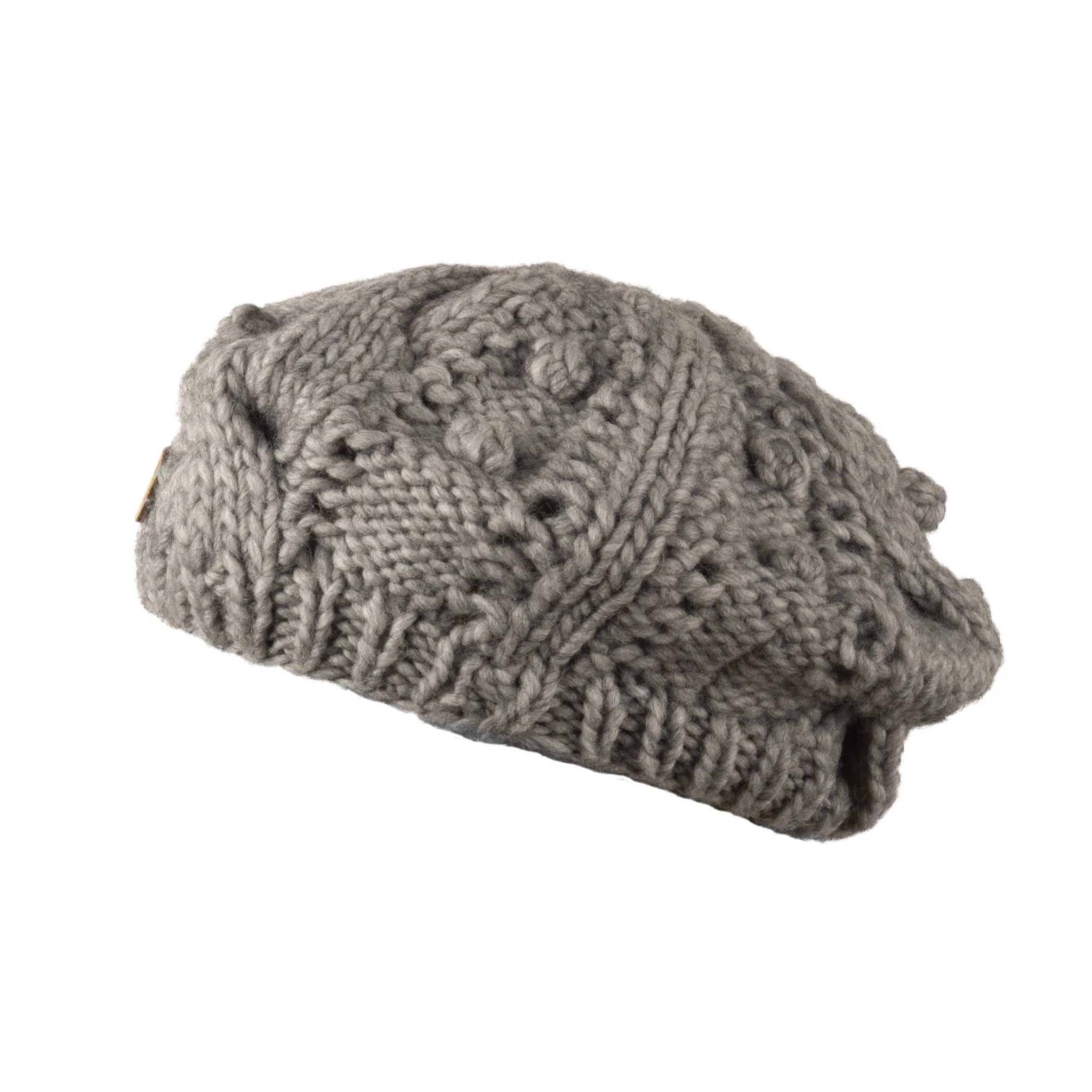 Aran Lace Cable Beret Hat