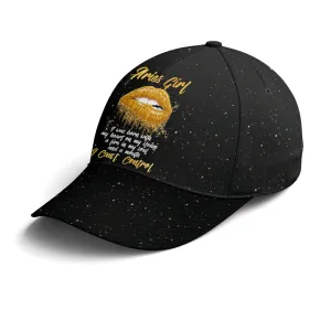 Aries Girl Sassy Lips Baseball Cap Coolspod