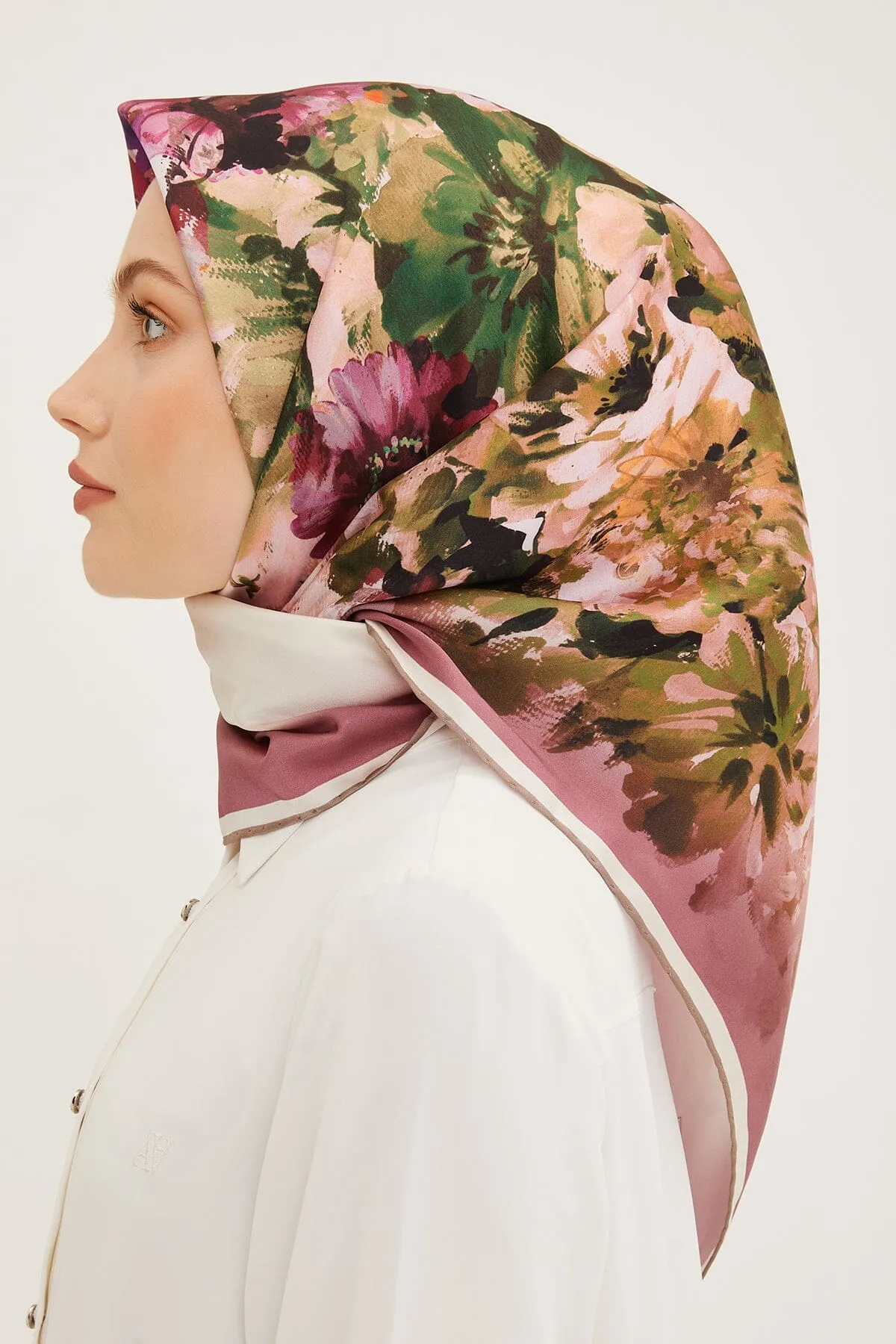 Armine Estella Floral Silk Scarf #1