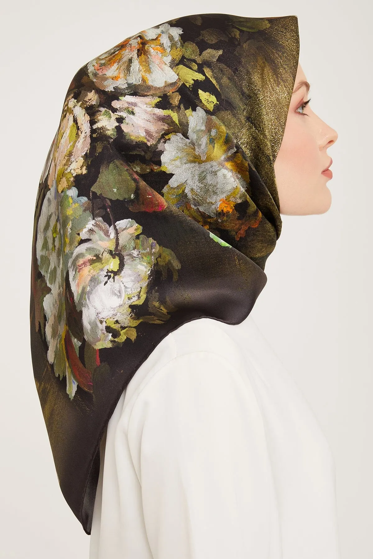 Armine Kemboja Floral Silk Scarf #51