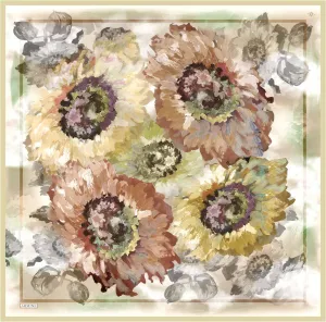 Armine Sunflower Silk Scarf #32