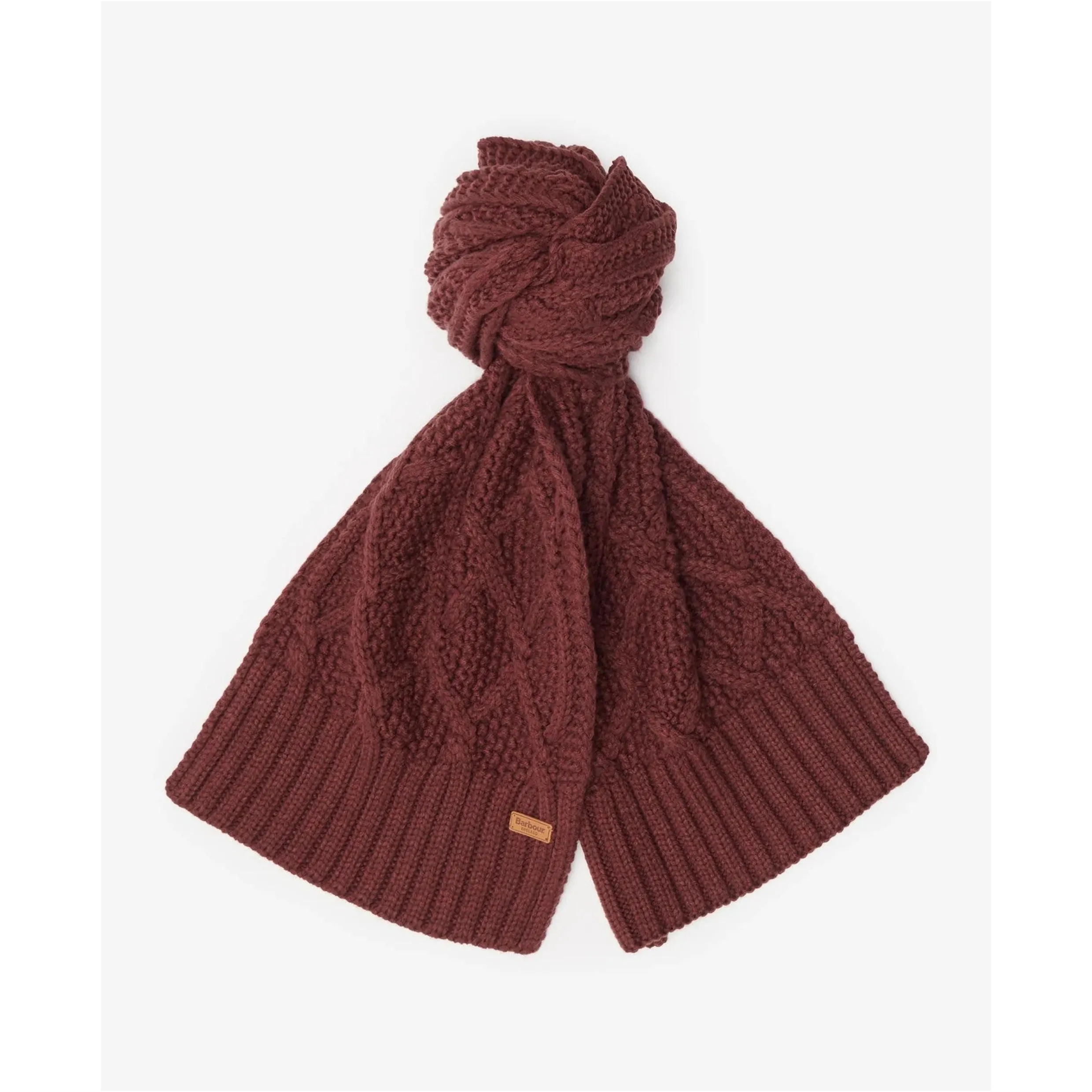 Barbour Ridley Beanie & Scarf Gift Set in Cabernet LGS0075PU51