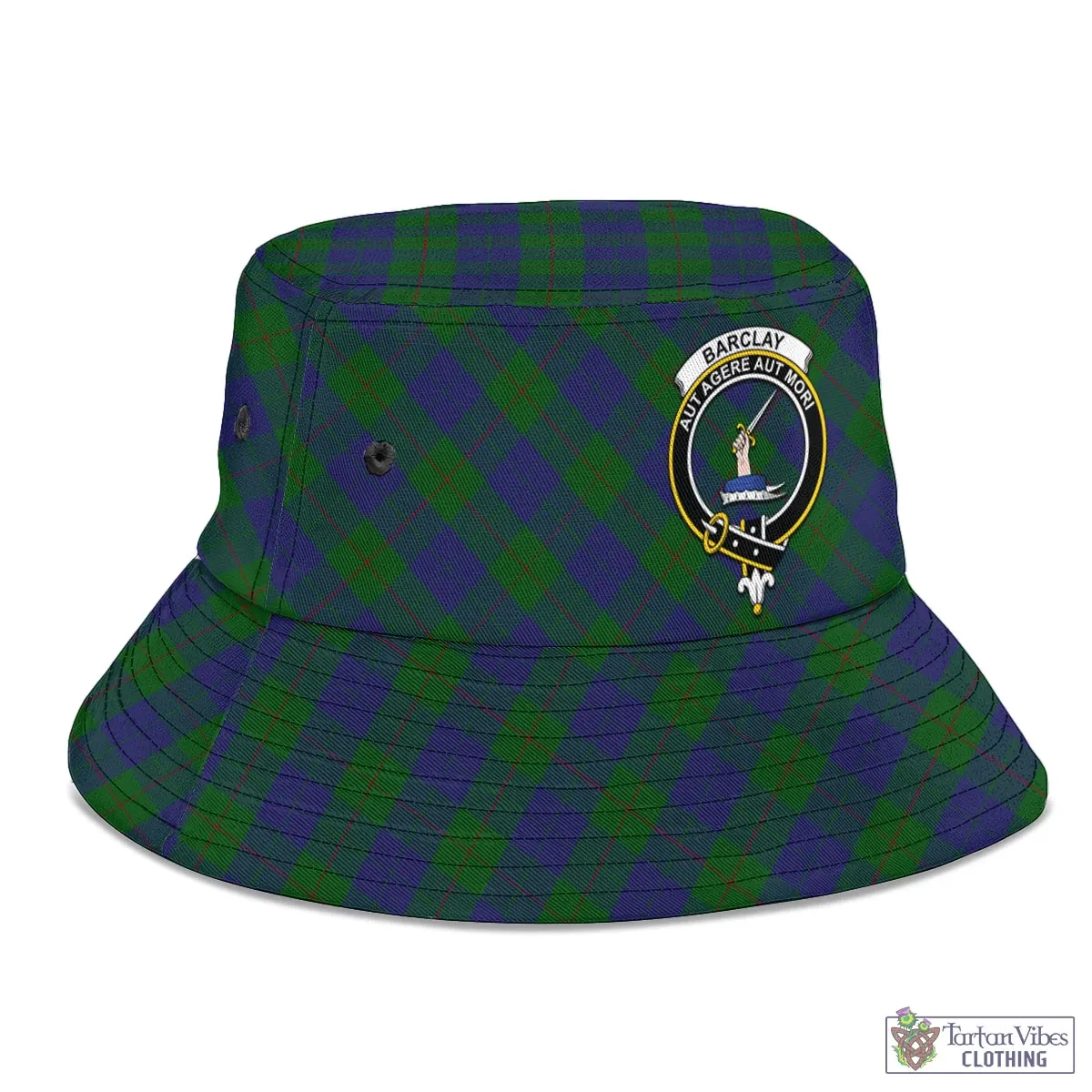 Barclay Tartan Bucket Hat with Family Crest