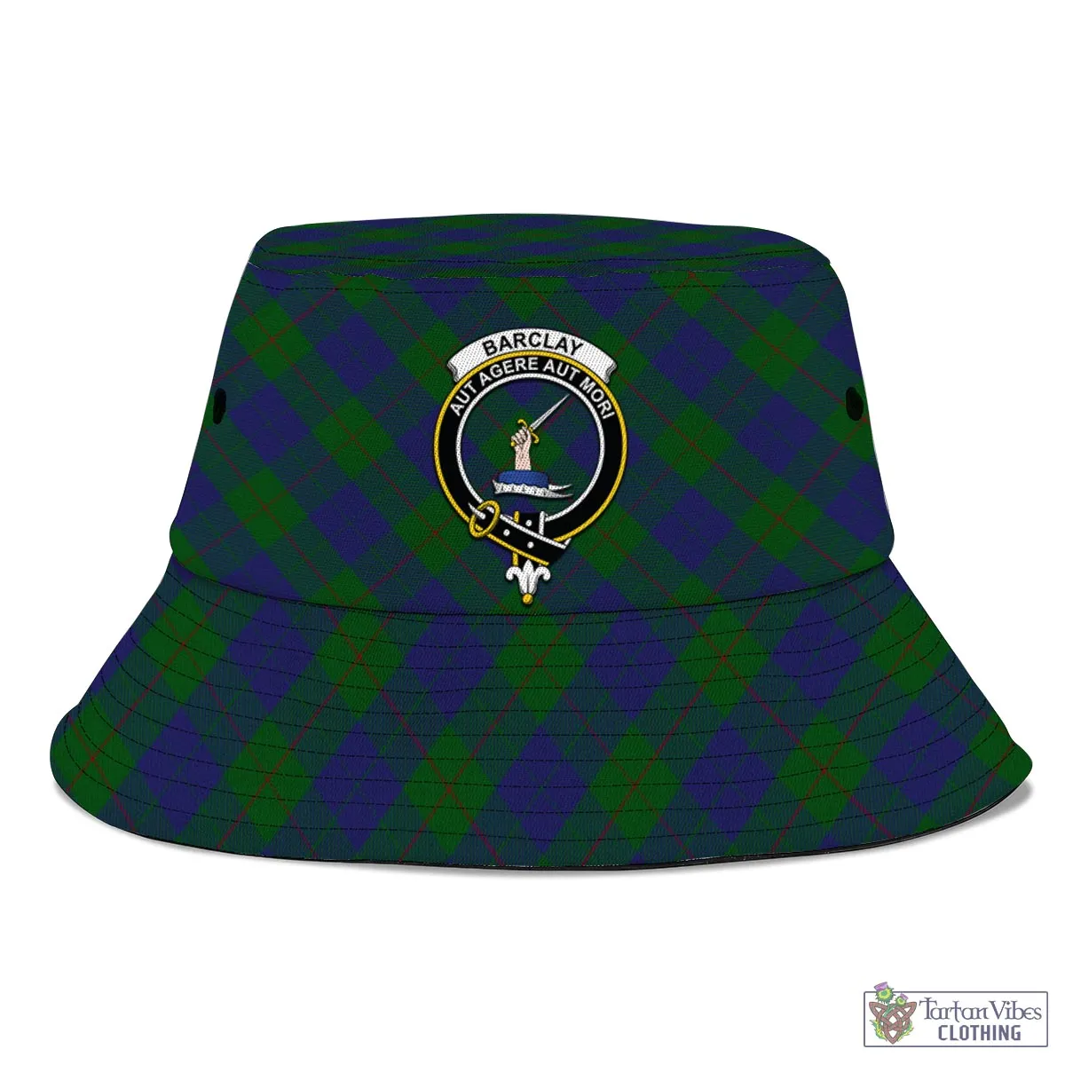 Barclay Tartan Bucket Hat with Family Crest