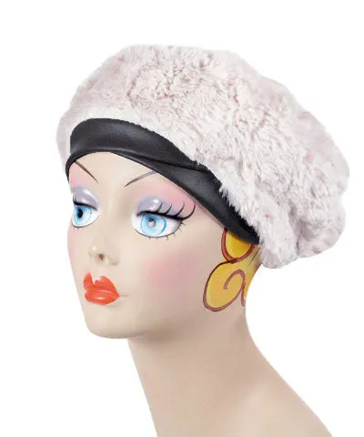 Beret, Reversible -  Luxury Faux Fur in 8mm (Only Sepia Left!)