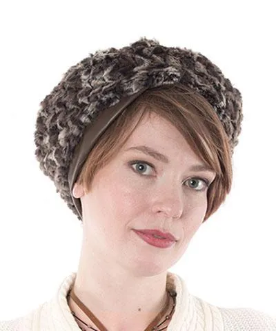 Beret, Reversible - Luxury Faux Fur in Calico (SOLD OUT)