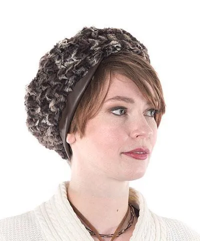 Beret, Reversible - Luxury Faux Fur in Calico (SOLD OUT)