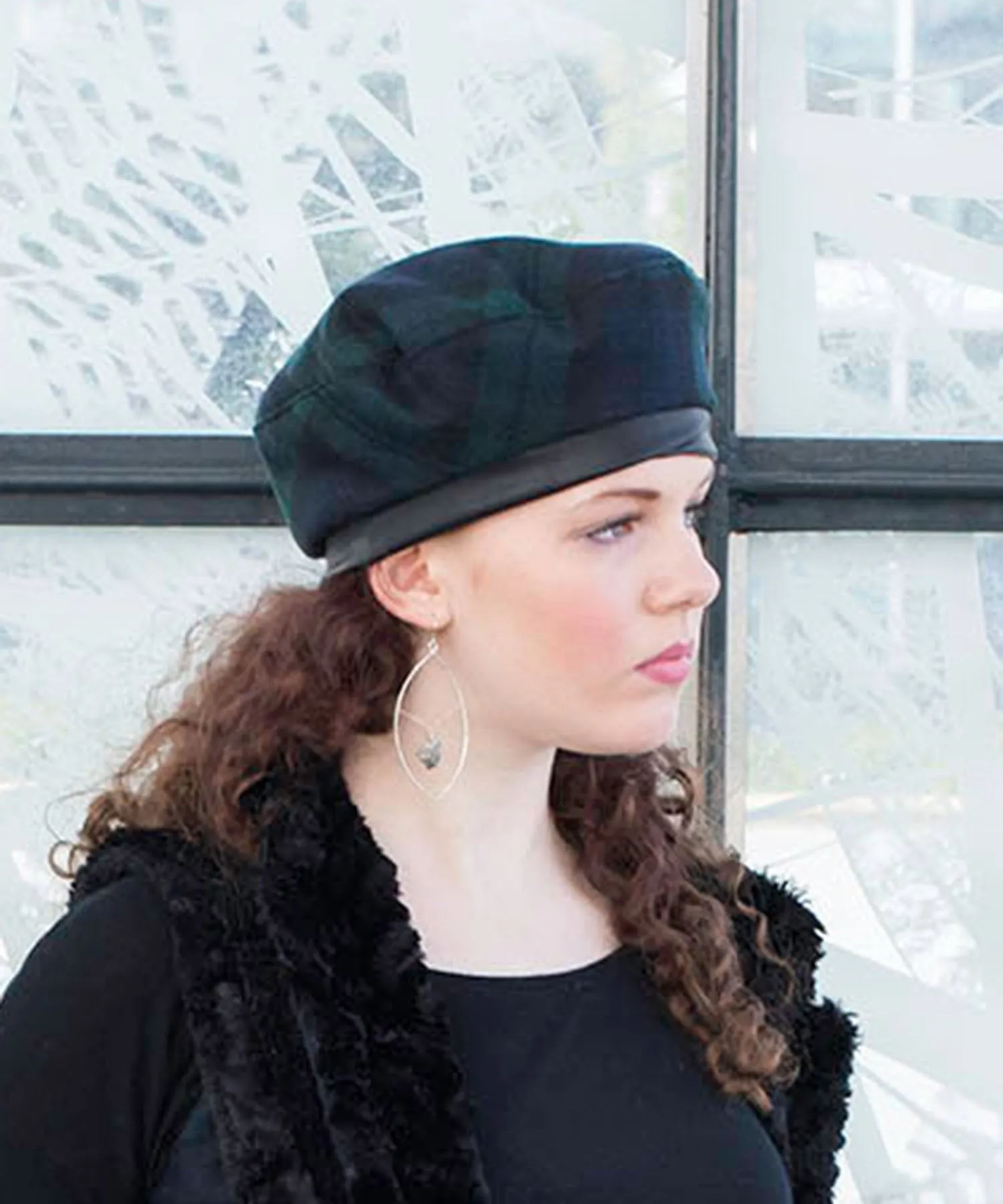 Beret, Reversible - Wool Plaid (One Large Twilight Left!)