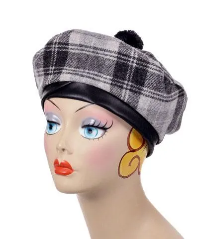 Beret, Reversible - Wool Plaid (One Large Twilight Left!)