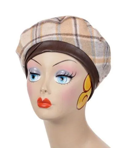 Beret, Reversible - Wool Plaid (One Large Twilight Left!)