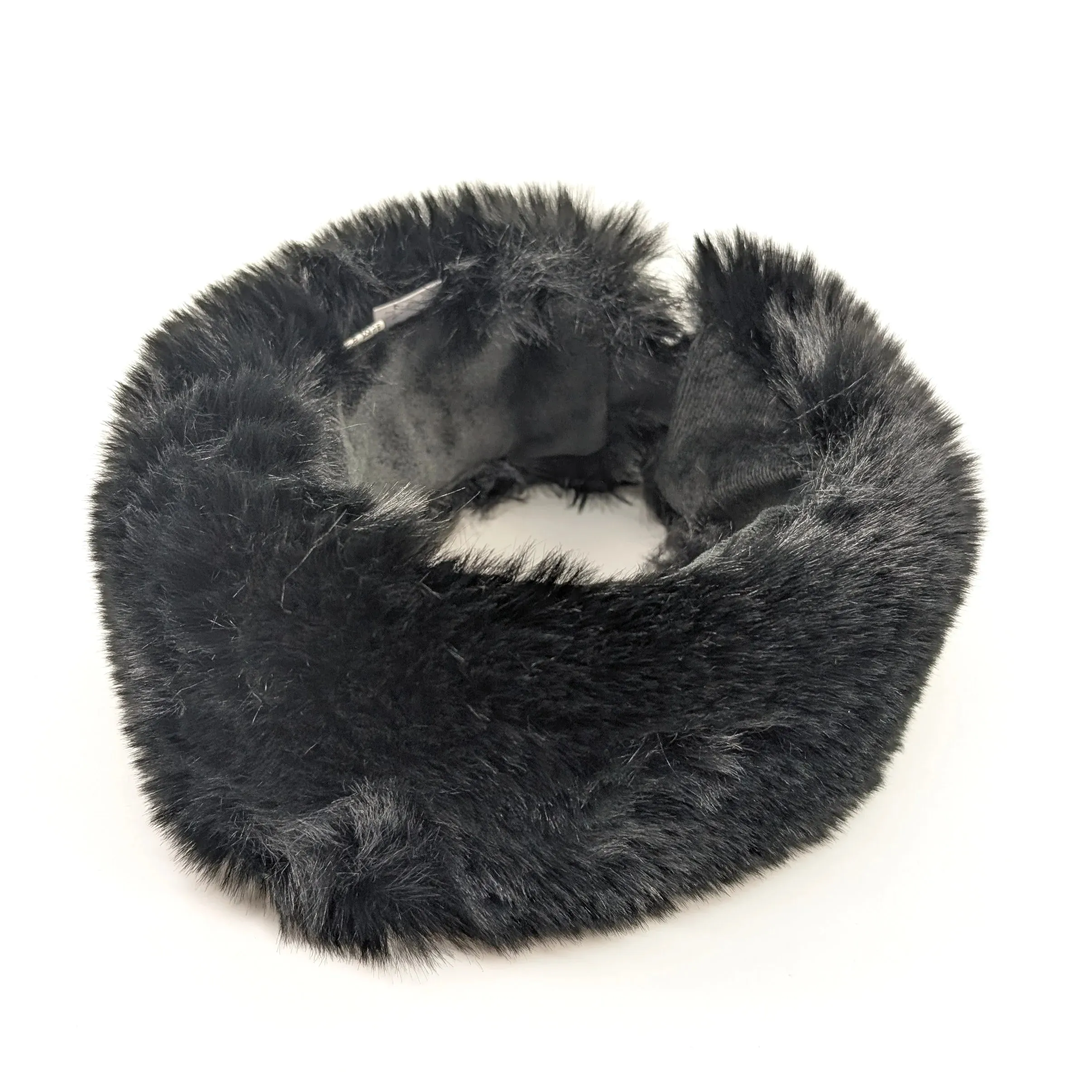 Black Ginger Black Faux Fur Head Band & Snood - 736-392