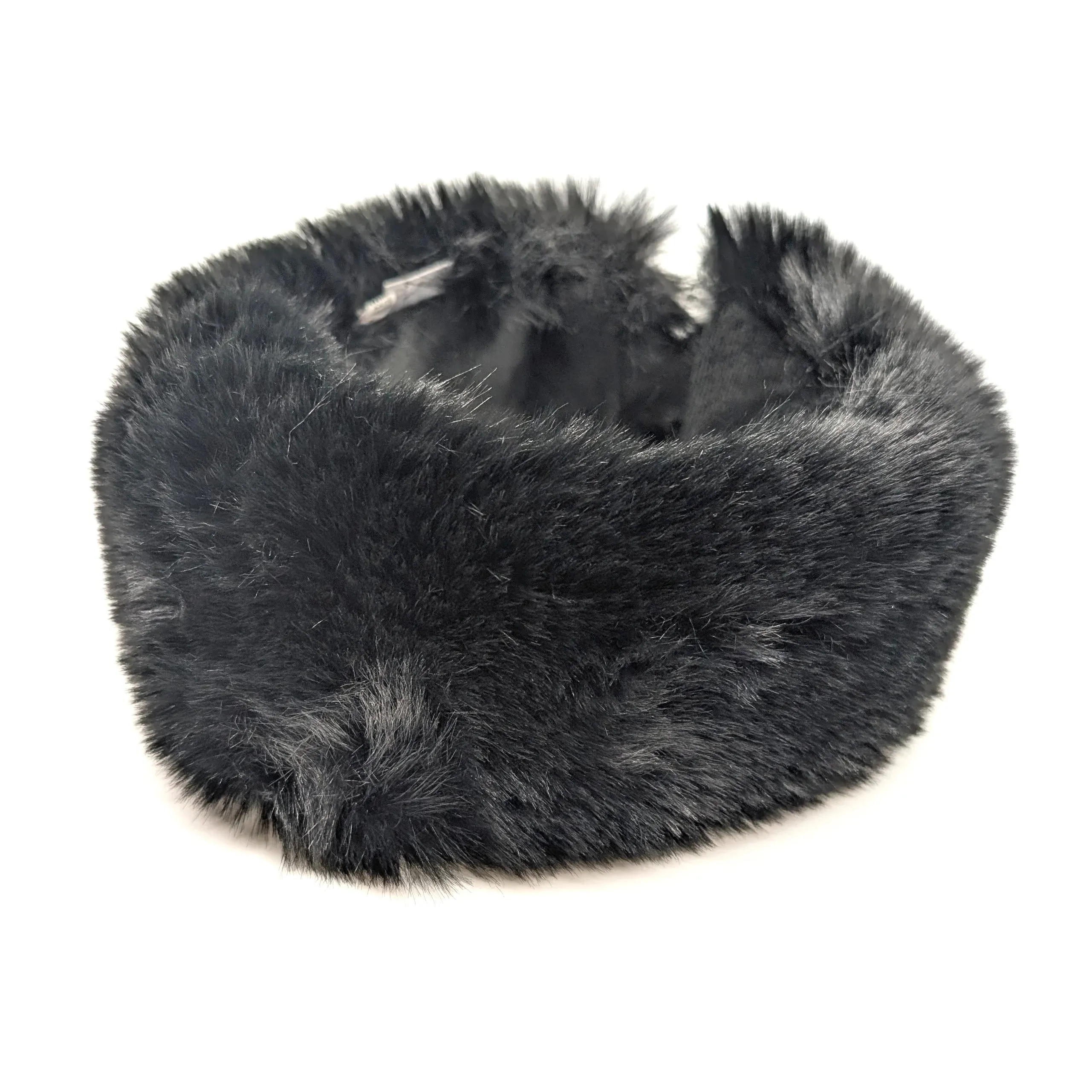 Black Ginger Black Faux Fur Head Band & Snood - 736-392