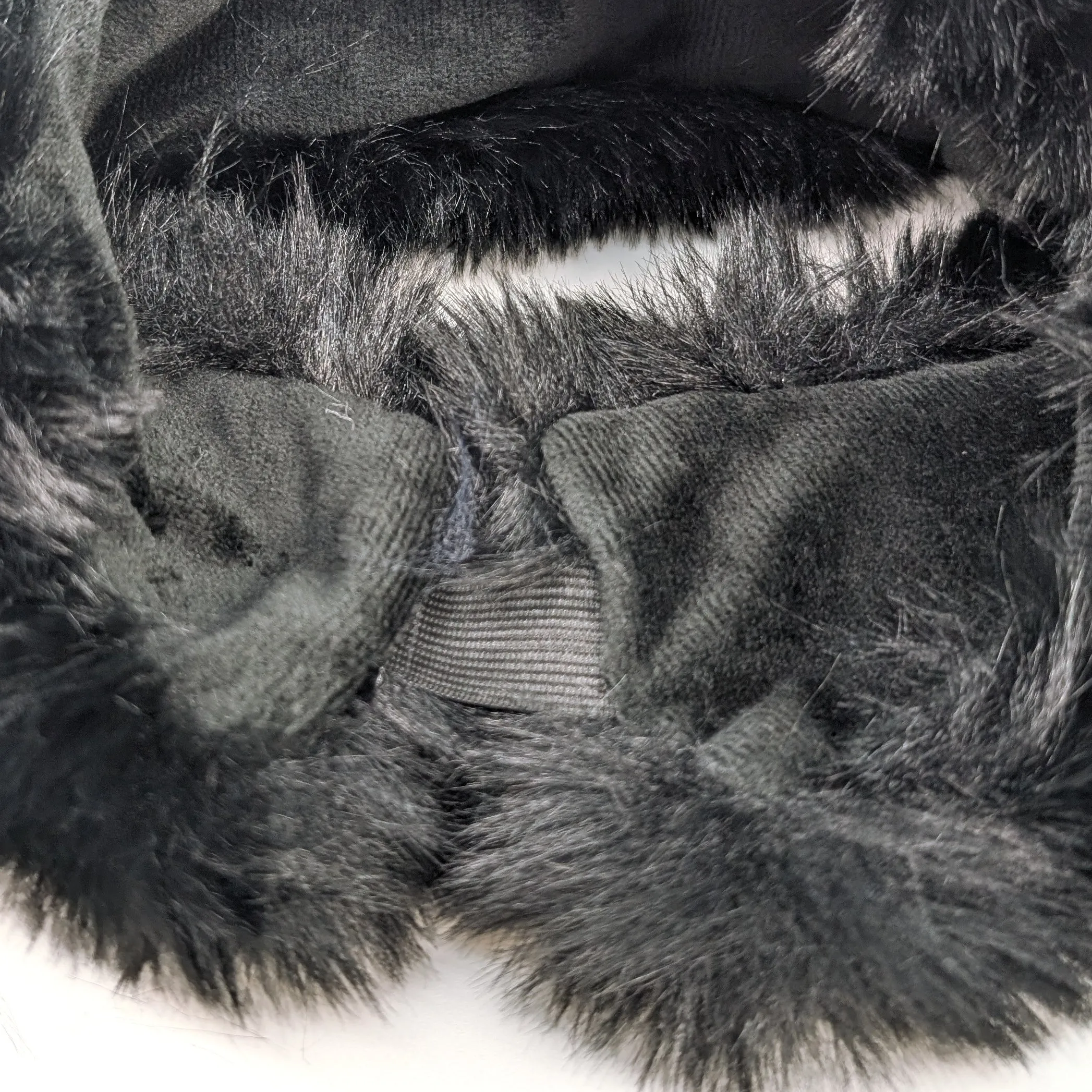 Black Ginger Black Faux Fur Head Band & Snood - 736-392