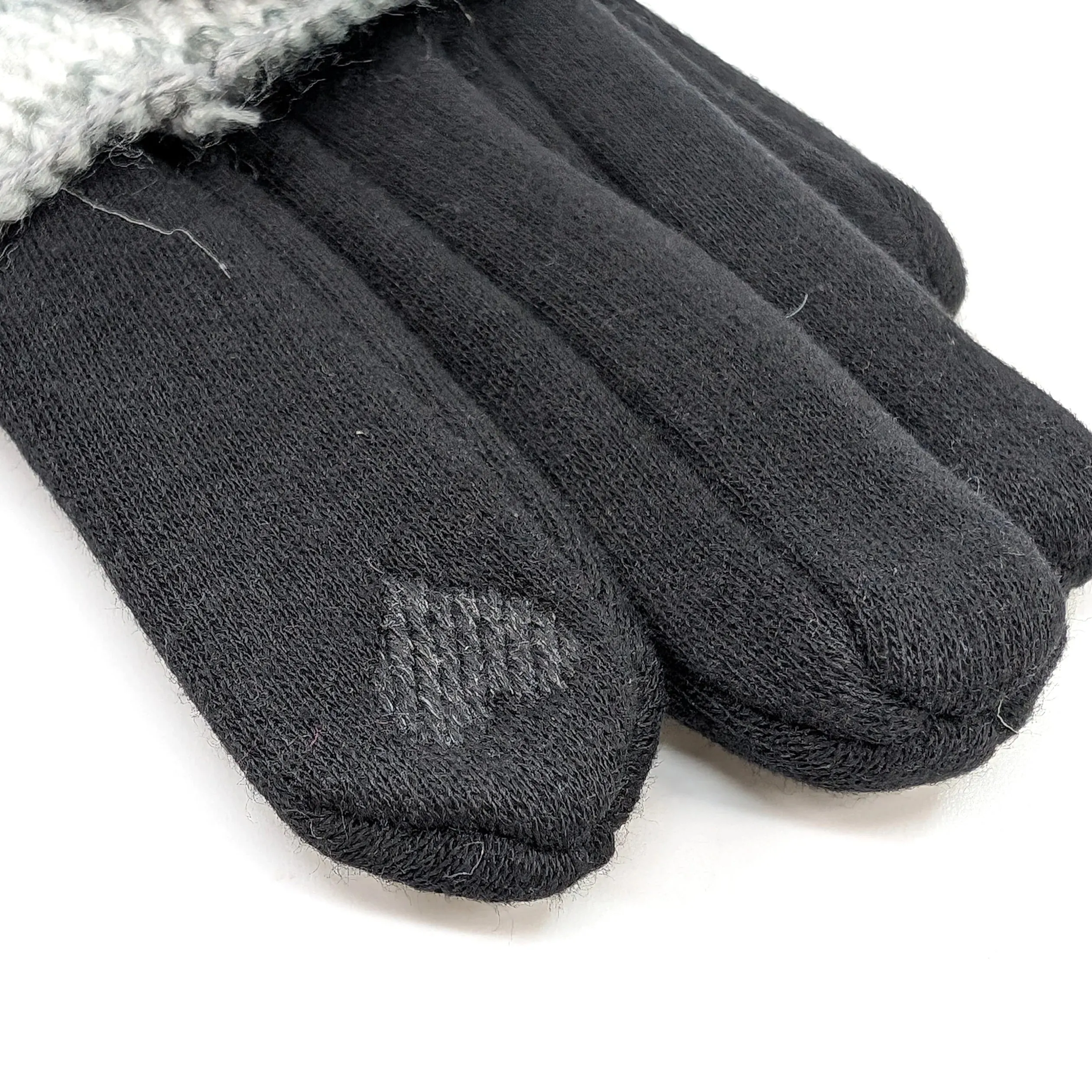 Black Ginger Snowy Charcoal Multi Striped Two in One Gloves - 800-612