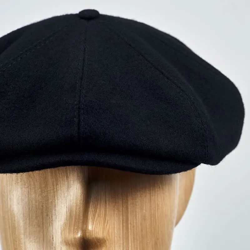 Black Peaky Blinders Octagonal Beret Cap