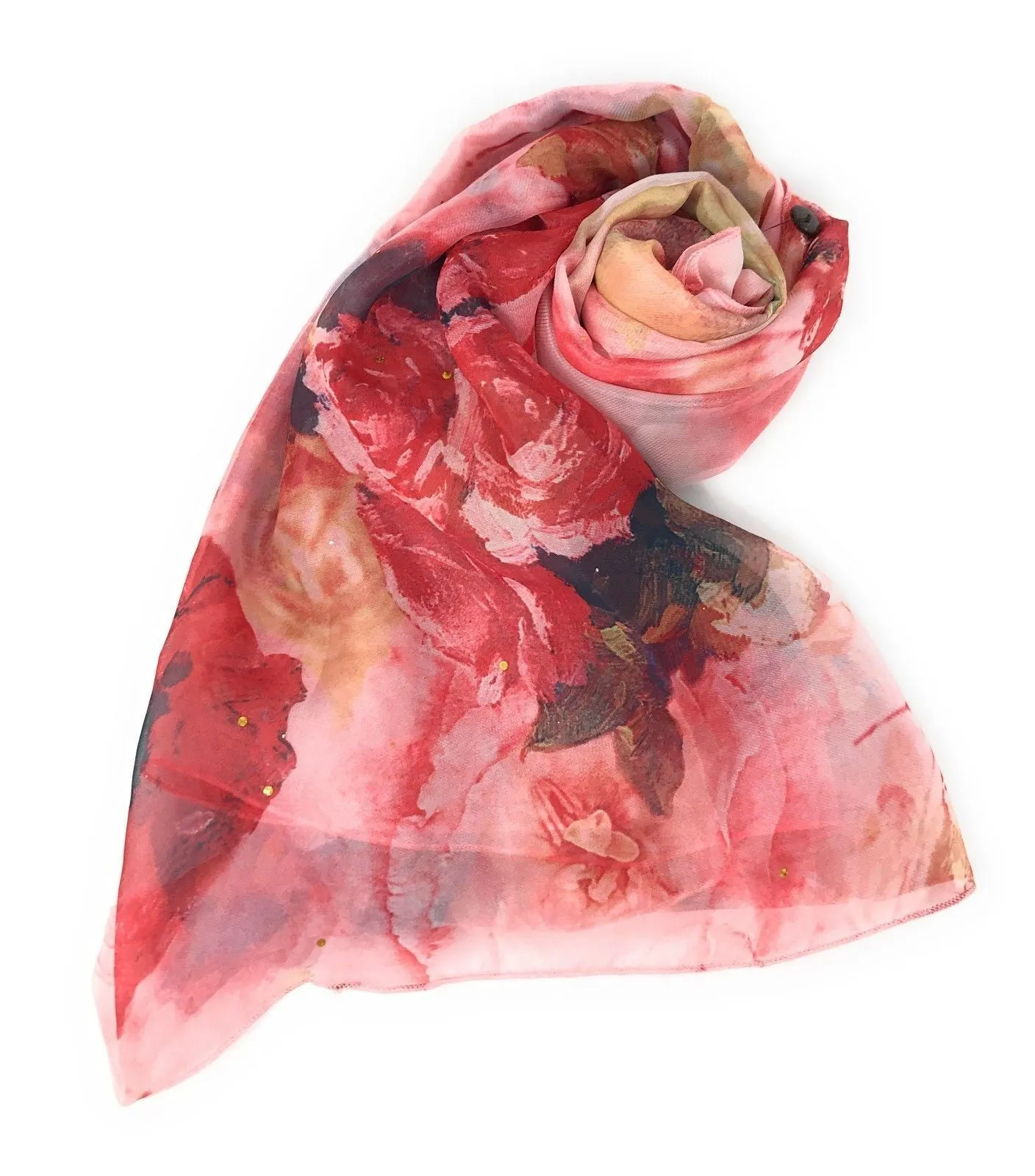 Casaba Womens Floral Sheer Scarves Scarf Convertible Poncho Top Light Wrap