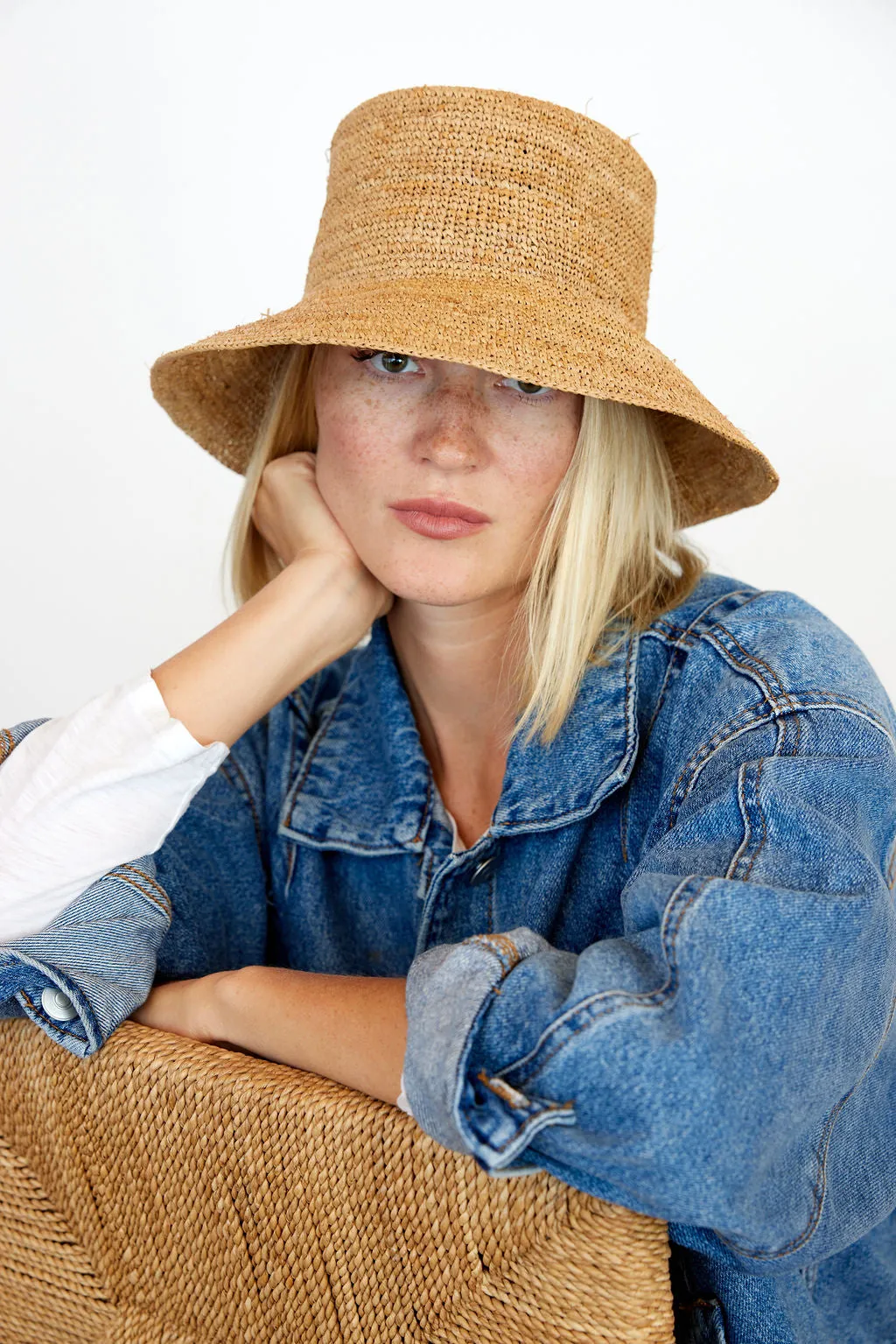 Chic Crochet Bucket Hat- Natural