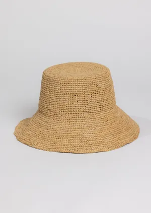 Chic Crochet Bucket Hat- Natural