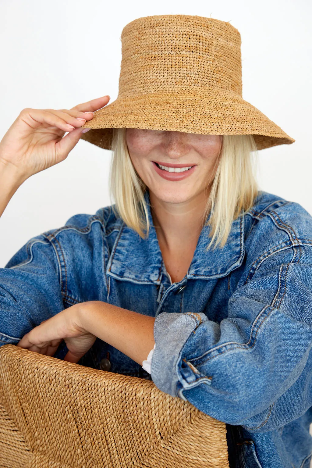 Chic Crochet Bucket Hat- Natural