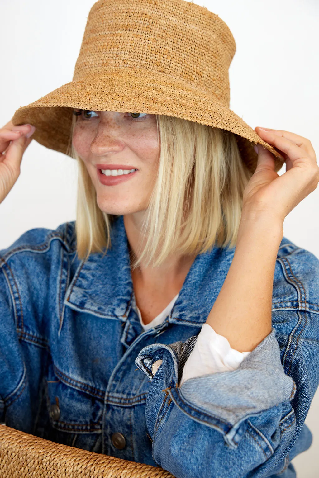 Chic Crochet Bucket Hat- Natural