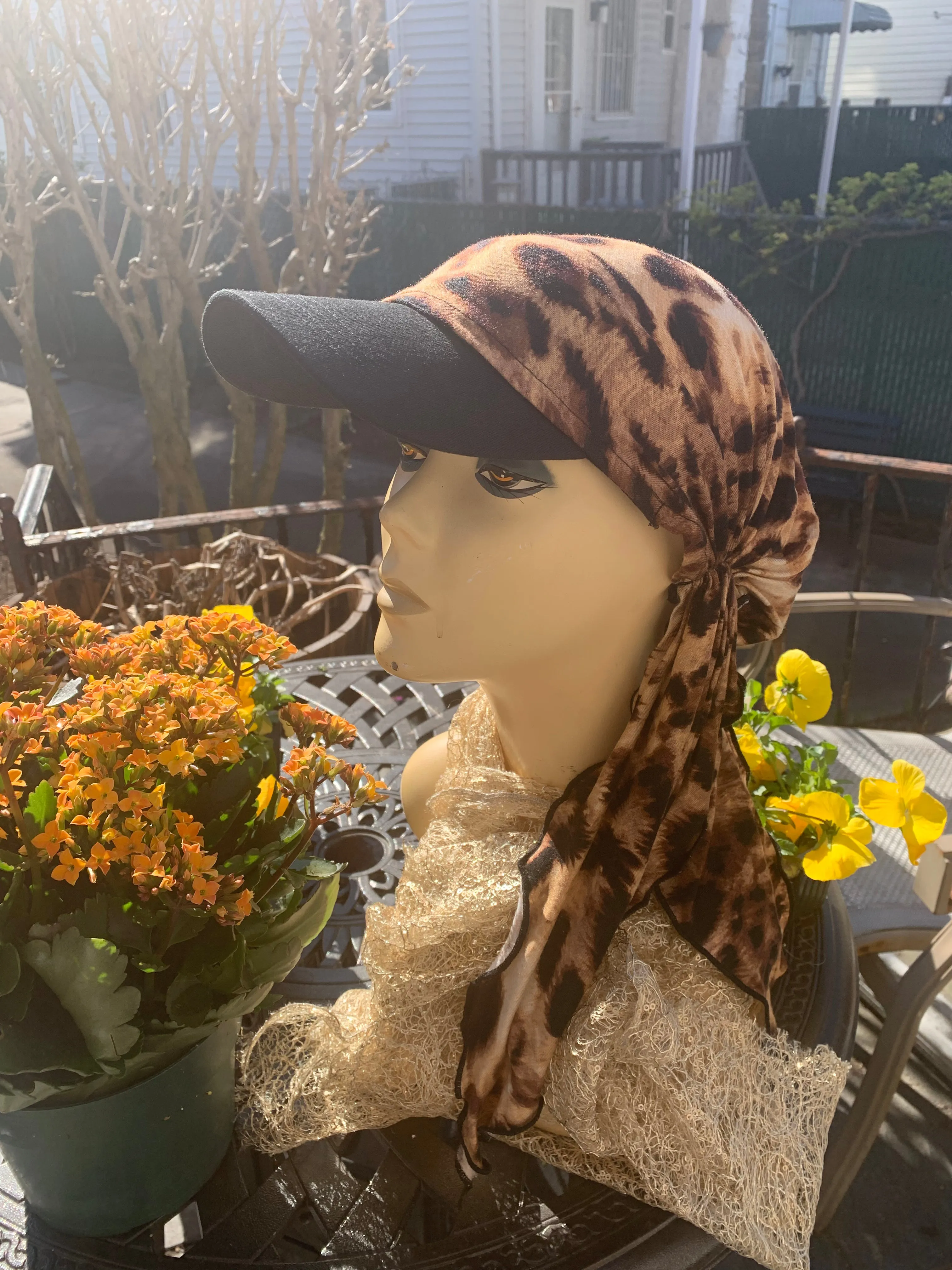 Chic Sun Hat| Sun Visor Scarf | Made in USA