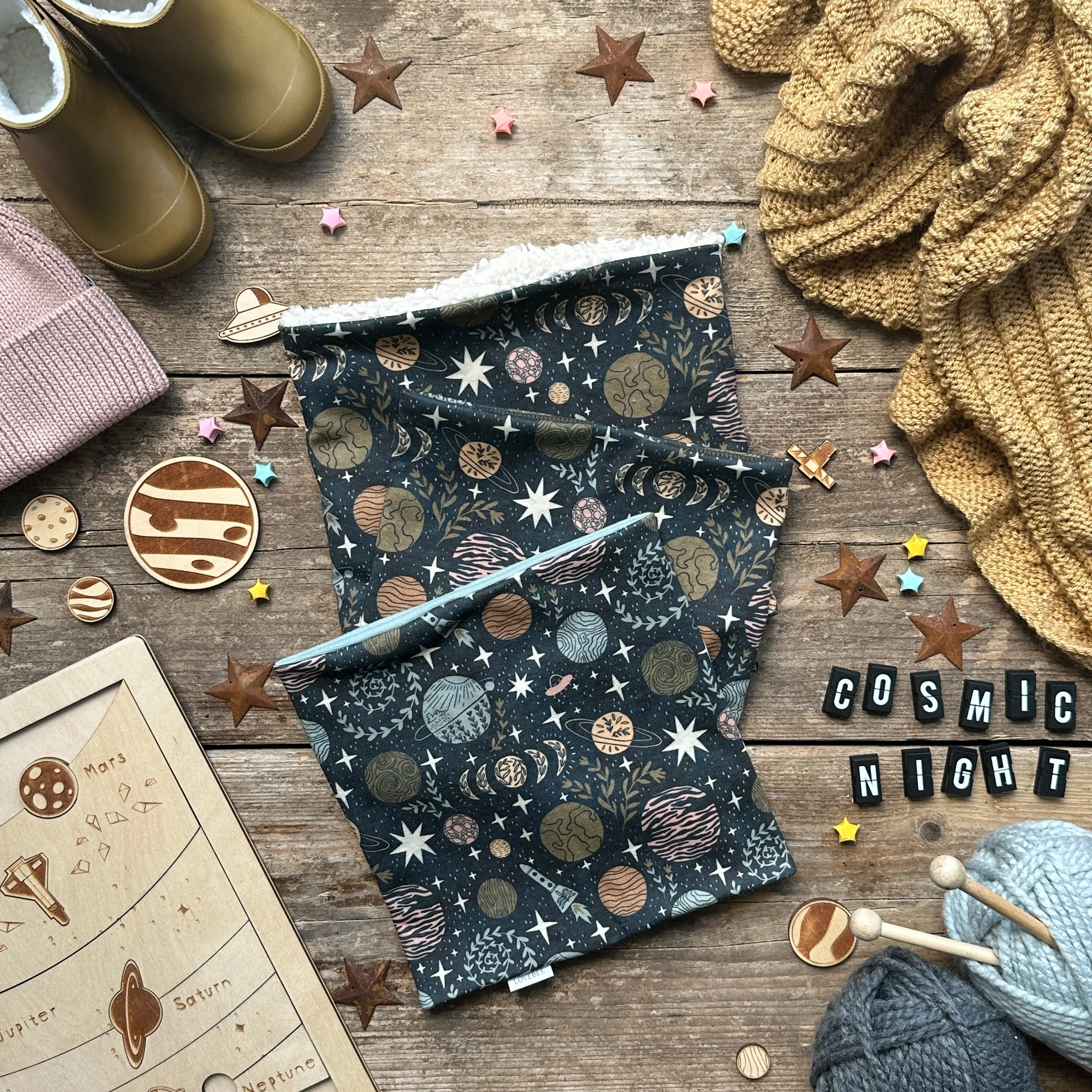 Cosmic Night Printed Snood