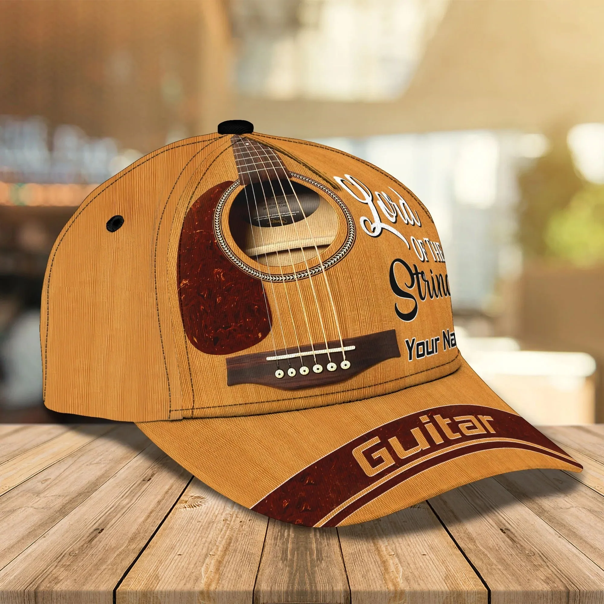 Customized Guitar Classic Baseball 3D Cap For Guitarist, Lord Of The String All Over Print Guitar Cap Hat