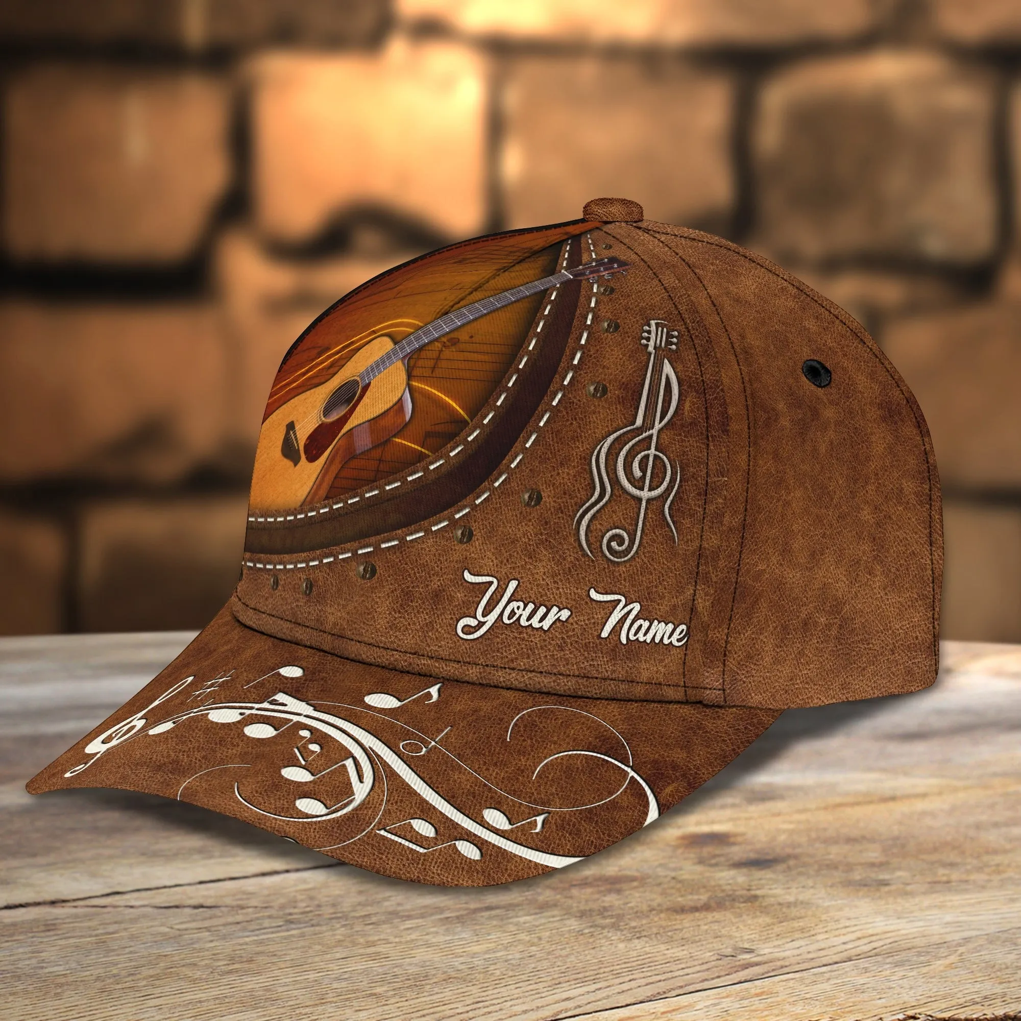 Customized Guitar Classic Baseball 3D Cap For Guitarist, Lord Of The String All Over Print Guitar Cap Hat