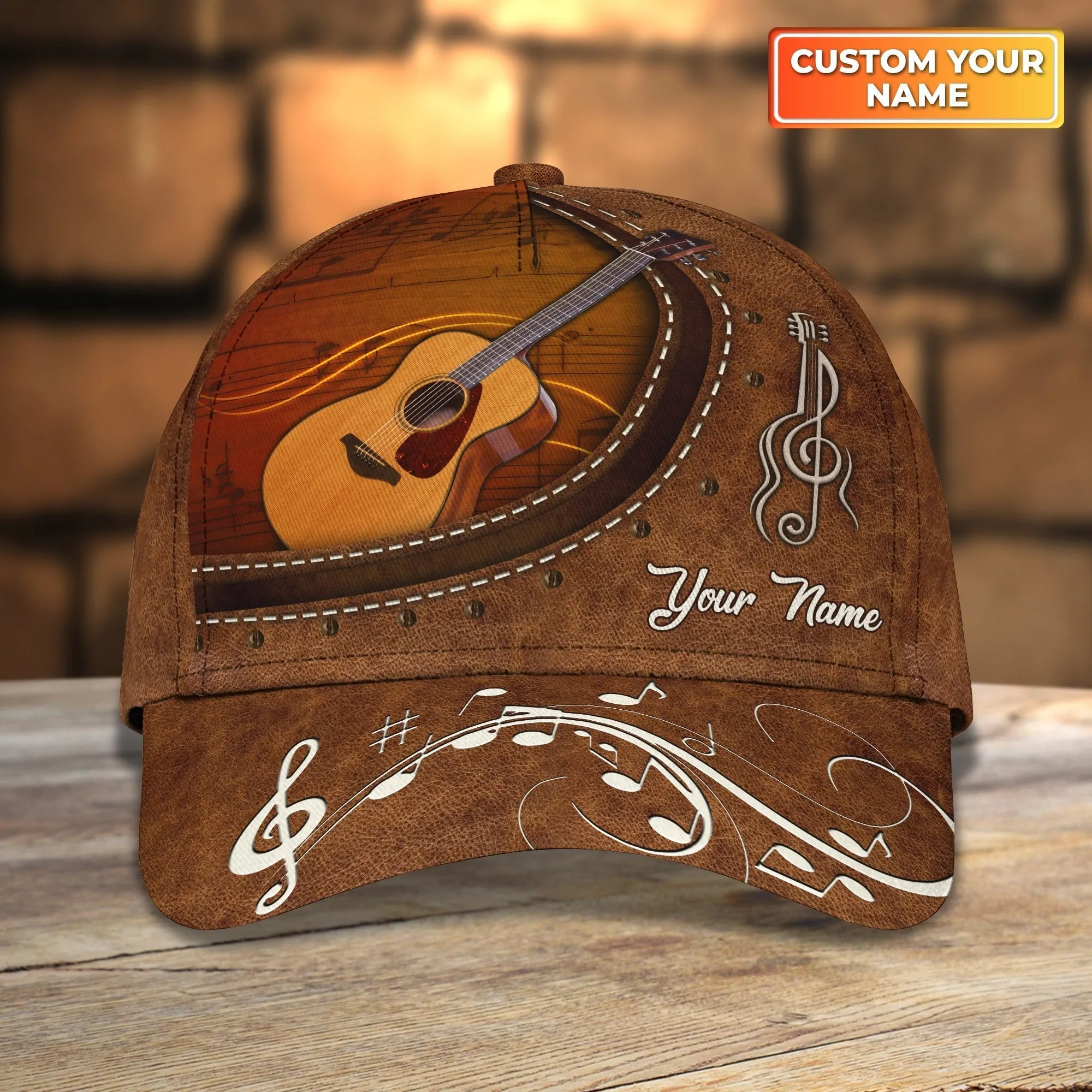 Customized Guitar Classic Baseball 3D Cap For Guitarist, Lord Of The String All Over Print Guitar Cap Hat