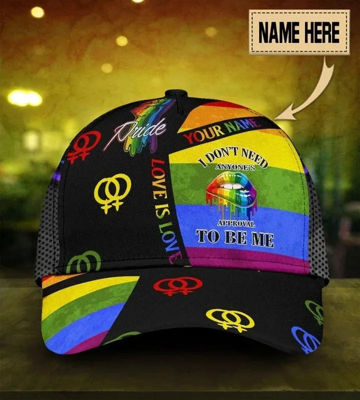 Customized With Name Printing Baseball Cap Hat Gay Lifetime Membership, Gay Lesbian Cap