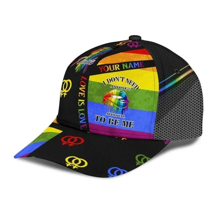 Customized With Name Printing Baseball Cap Hat Gay Lifetime Membership, Gay Lesbian Cap